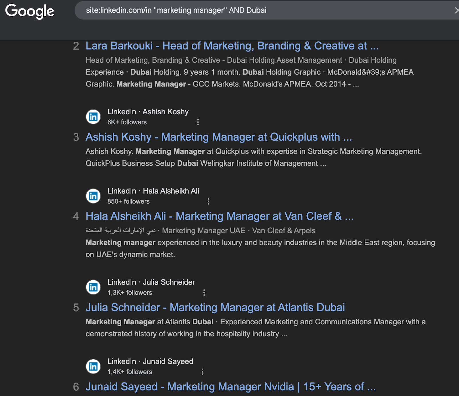 google as linkedin boolean search tool