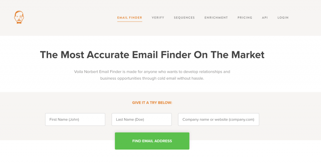 find email linkedin voila norbert