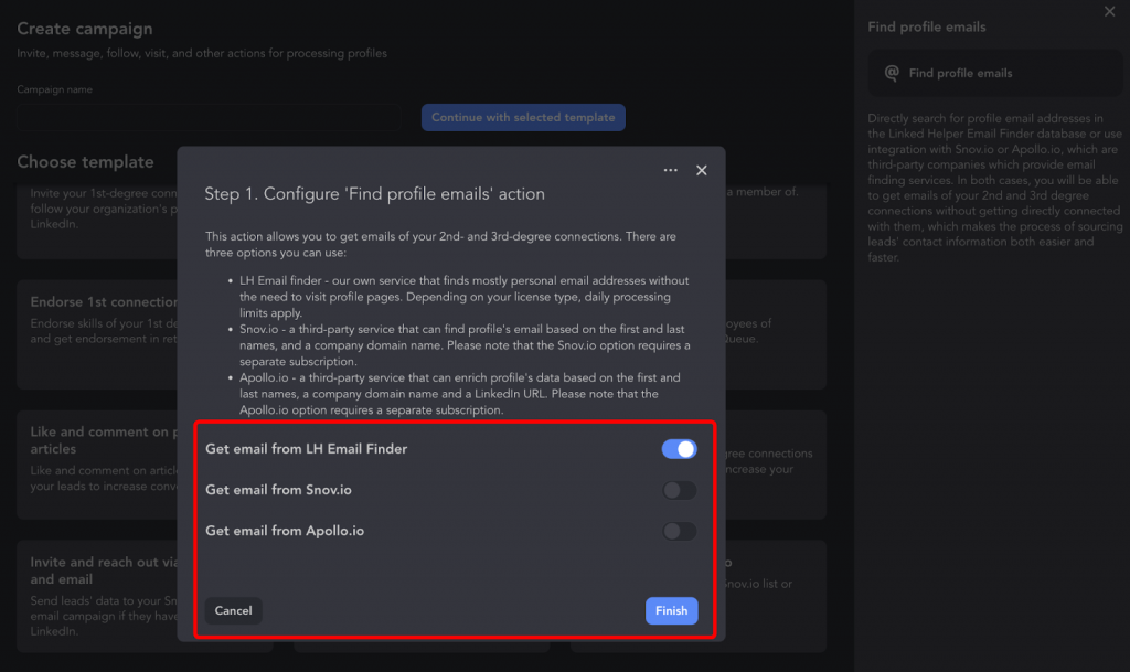 linked helper get email linkedin email address finder