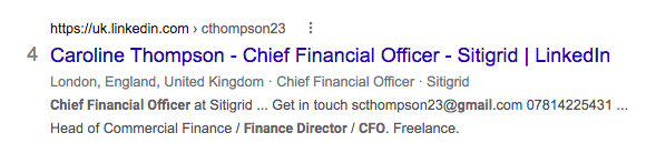 linkedin xray search CFO