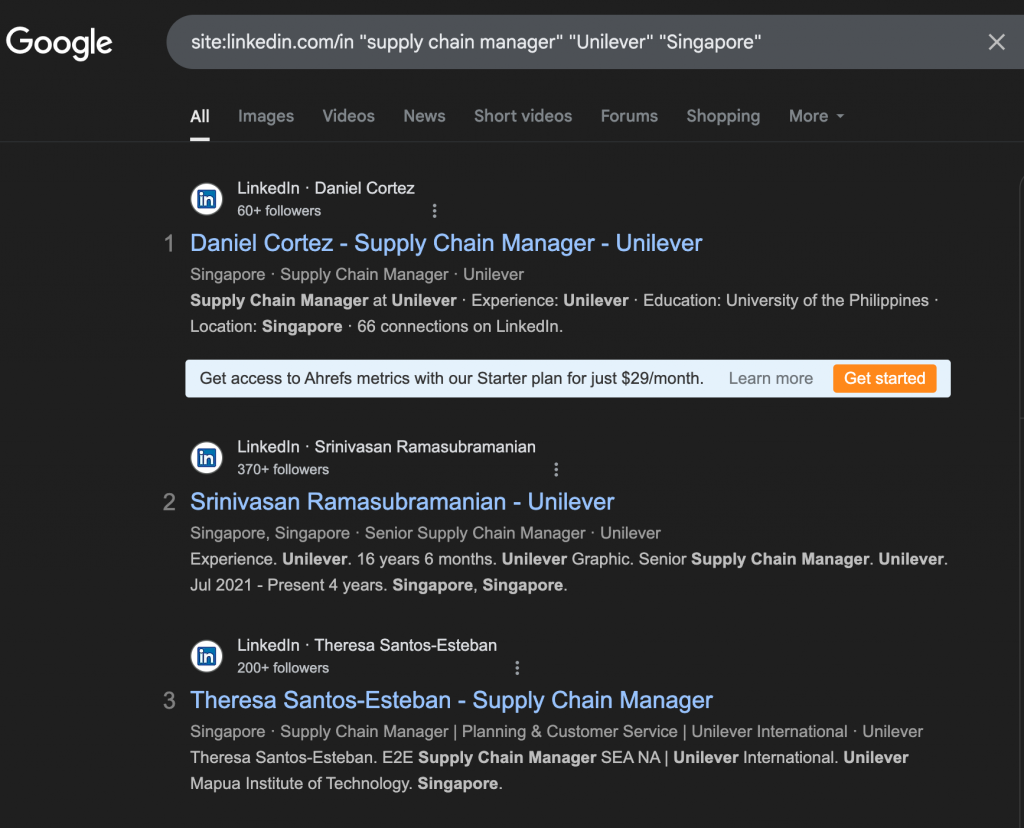 x-ray linkedin supply manager