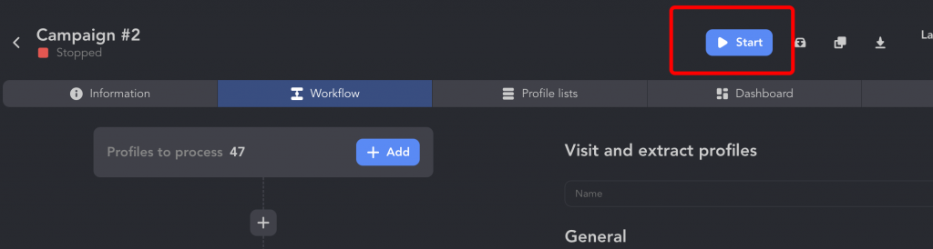 xray linkedin linked helper start campaign for visit profiles