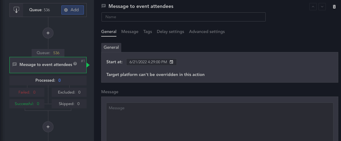 LinkedIn event marketing - automate follow-up message