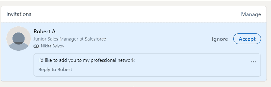 LinkedIn for networking LinkedIn invitation example