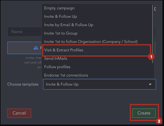 inked helper visit and extract profiles campaign