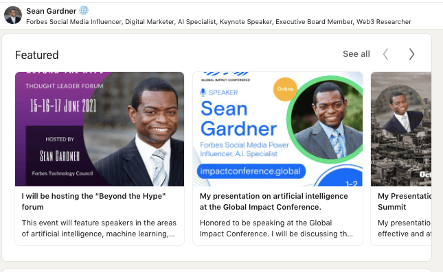 Marketing influencers on LinkedIn Sean Gardner