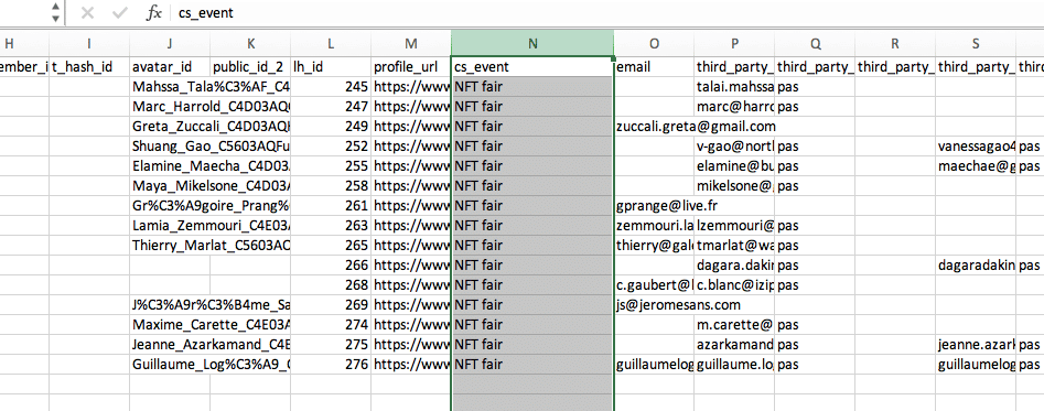 Excel file from Linked Helper with custom columns
