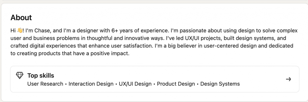 how do i message a recruiter on linkedin start with about section