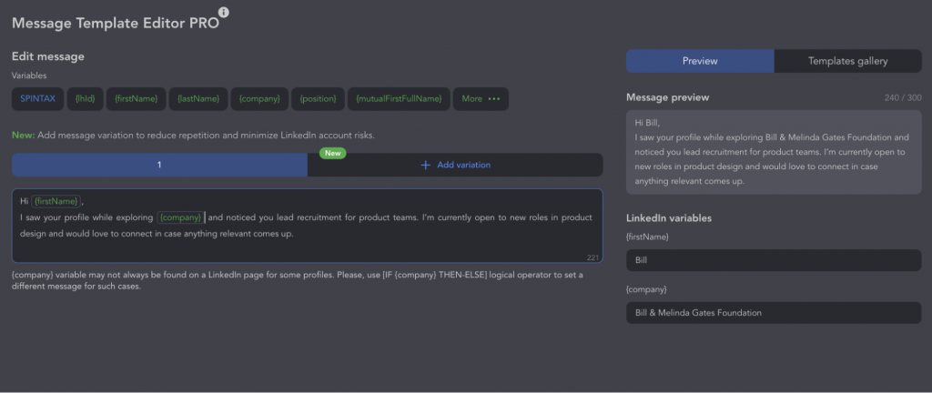what to say to recruiter on linkedin message editor linked helper
