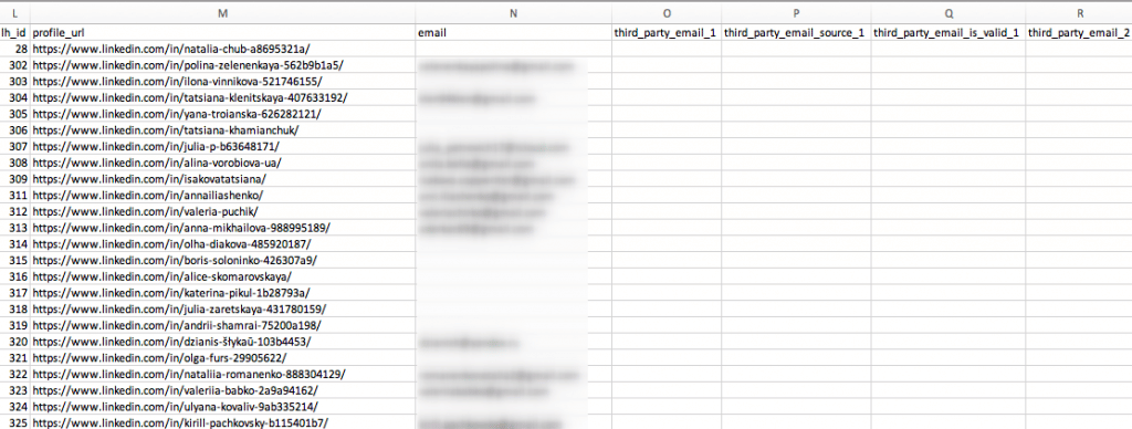 LinkedIn Sales Navigator export leads to Excel