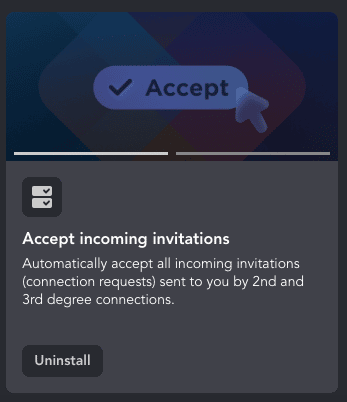 accept incoming LinkedIn invites in Linked Helper