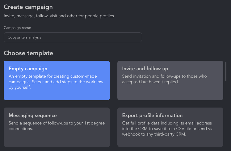 linkedin profile analytics with Linked Helper campaign