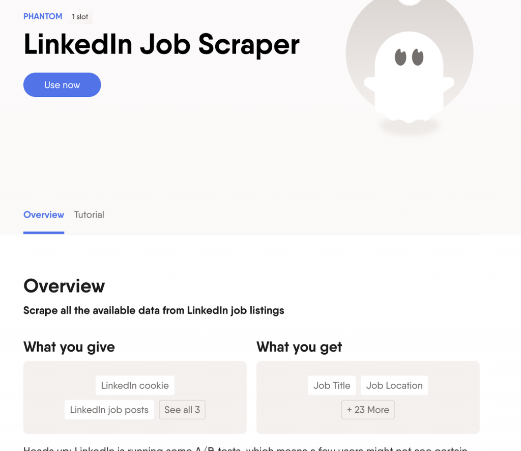 scrape linkedin jobs phantombuster tool