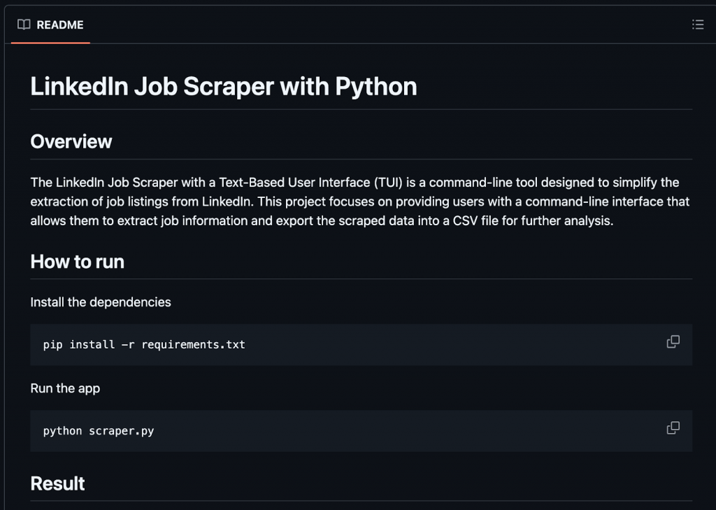 scrape linkedin job postings phyton scraper