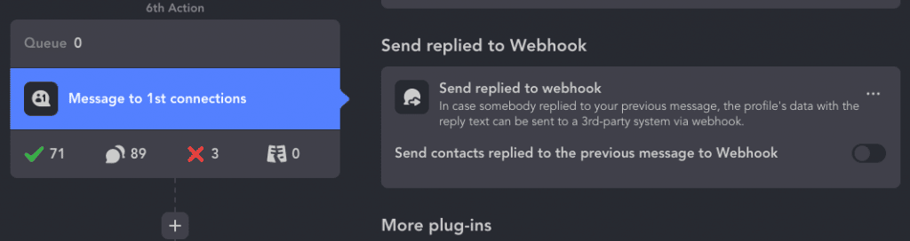 send replied to webhook to any Sales CRM