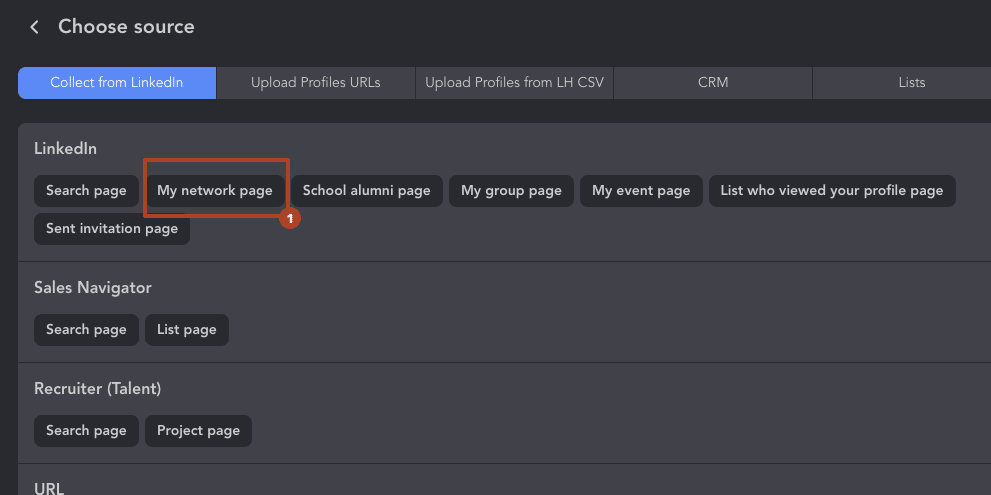 linkedin analytics for business choose source