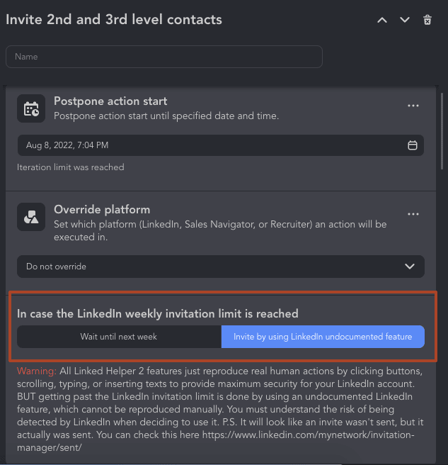 LinkedIn outreach invite 2nd and 3rd level contacts