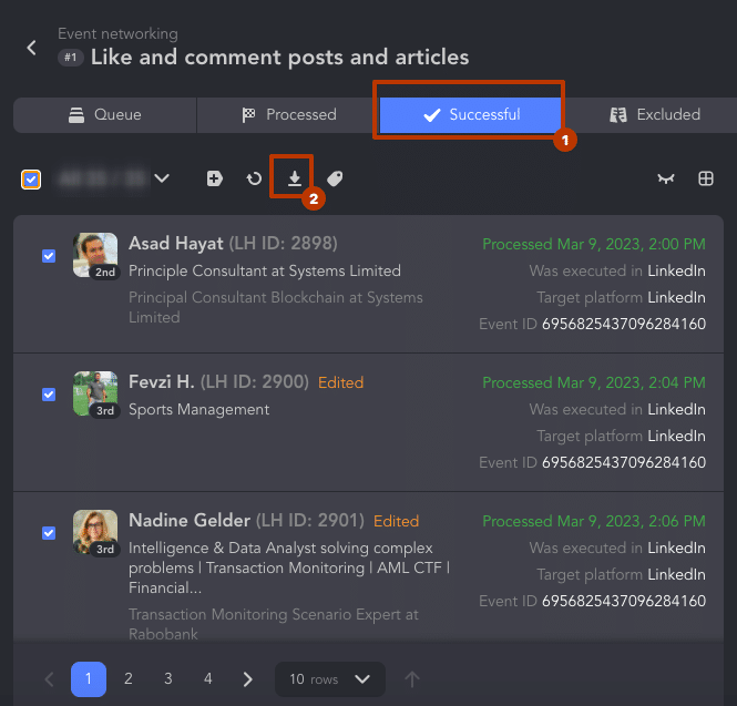 linkedin events example of linked helper download members