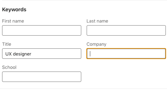 linkedin people search filter options