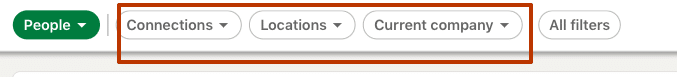 advanced people search linkedin filters by connections and locations