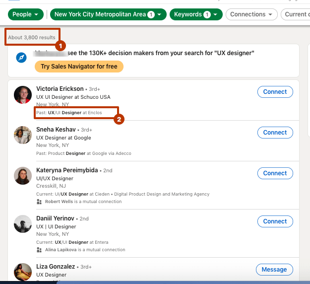 advanced people search in basic linked linkedin