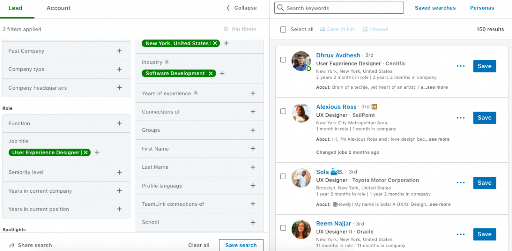 advanced people search linkedin on sales navigator