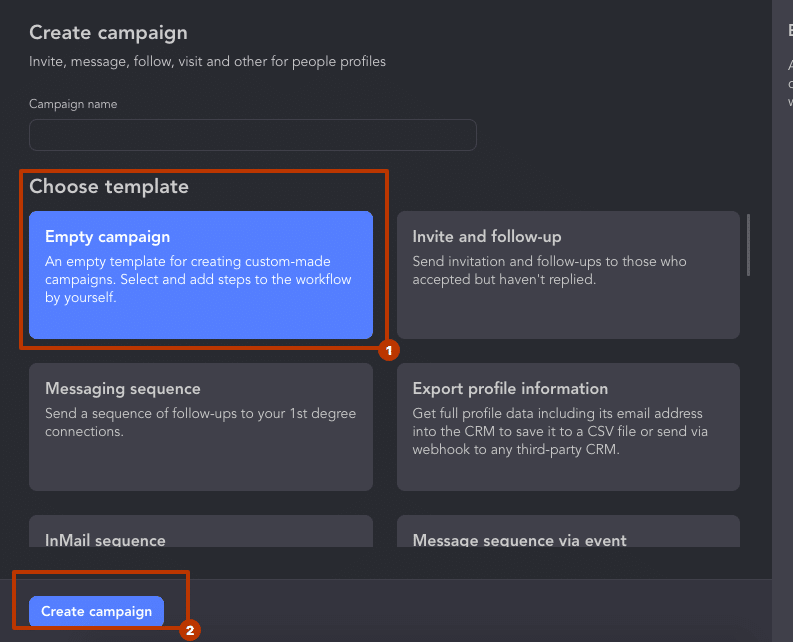 sales on linkedin create linked helper campaign