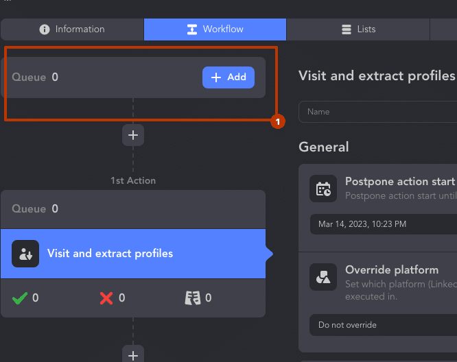 chatgpt automation add leads to queue