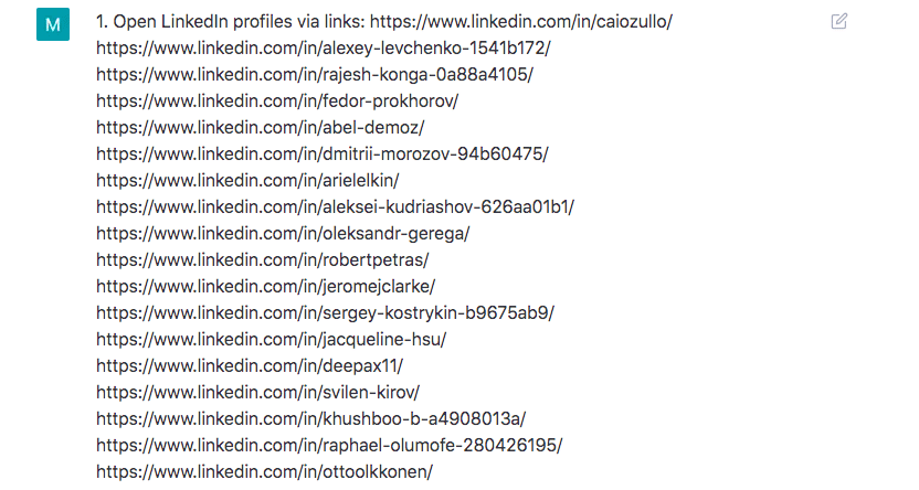 chatgpt linkedin results by chatgpt with pasted links to linkedin profiles