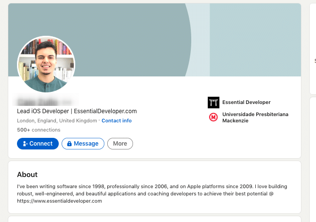 chatgpt linkedin profile example