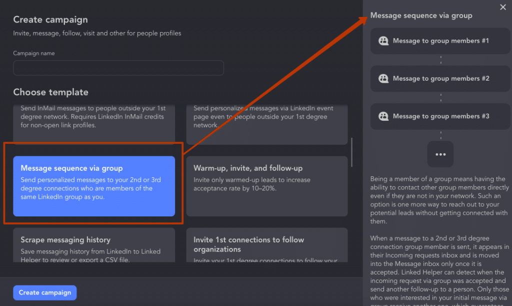 message sequence via group action B2B sales strategies