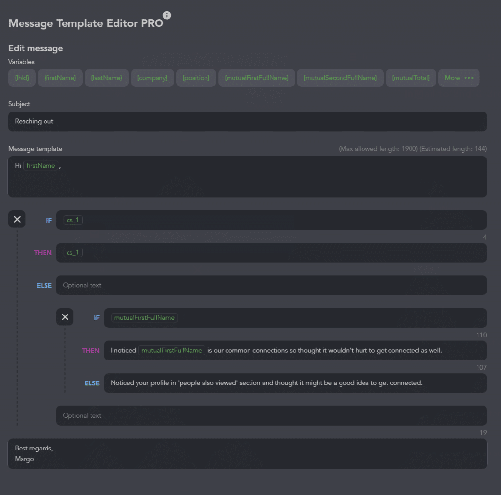 if then else operator for b2b sales example