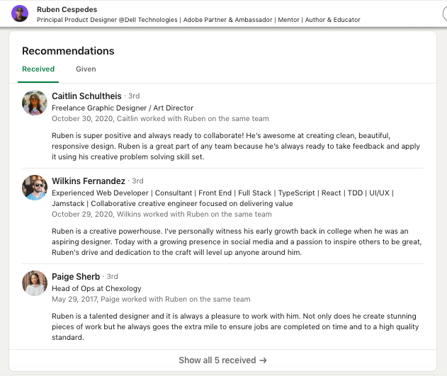 how to write a linkedin recommendation ux designer recommendation