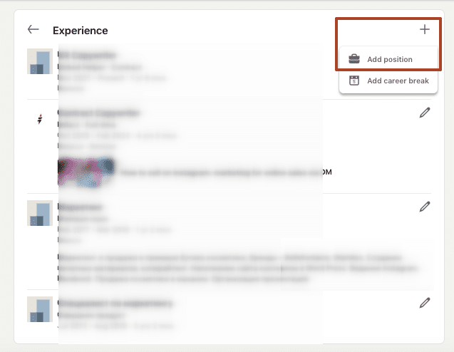 how to add promotion on linkedin add position in experience section