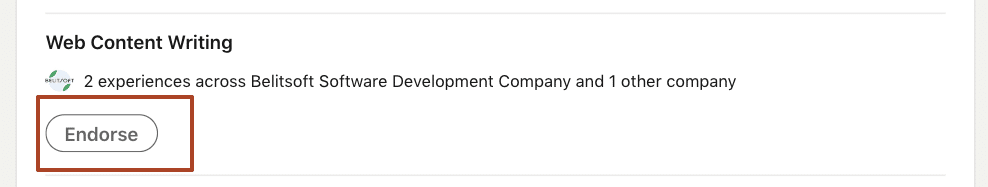How to endorse skills on LinkedIn with one button