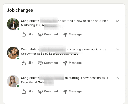how to add promotion on linkedin job changes notification