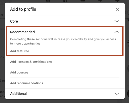 how to add promotion on linkedin recommended add featured