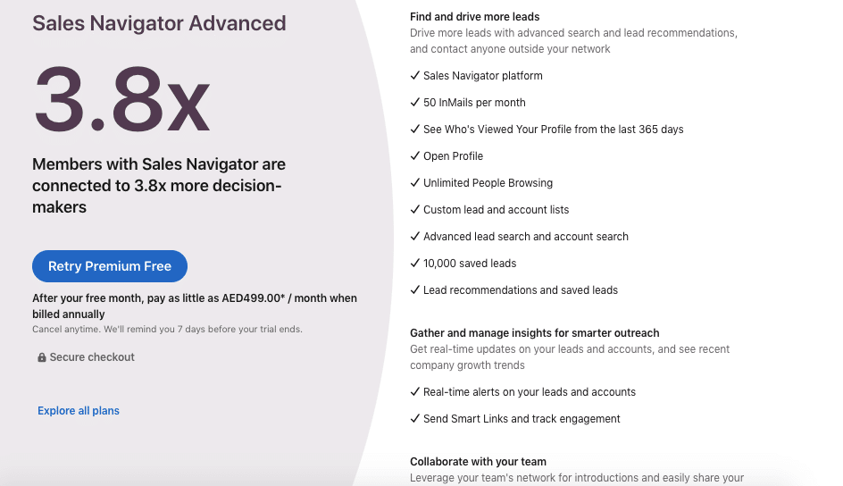LinkedIn Sales Navigator core features overview