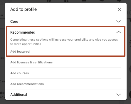 how to share a promotion on linkedin add featured