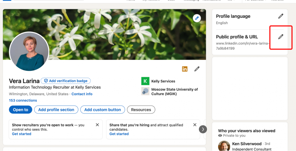 view profile LinkedIn – guest profile view option