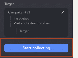 Linked Helper campaign start collecting profiles