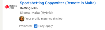 Alt: LinkedIn job description tips: example of using keywords in the job title.