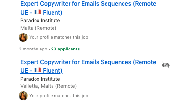 LinkedIn job description tips: use emojis to attract attention (screenshot example)