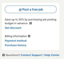 How to share a job posting on LinkedIn: post a free job.