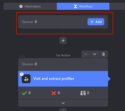 add to queue when export leads from LinkedIn Sales Navigator