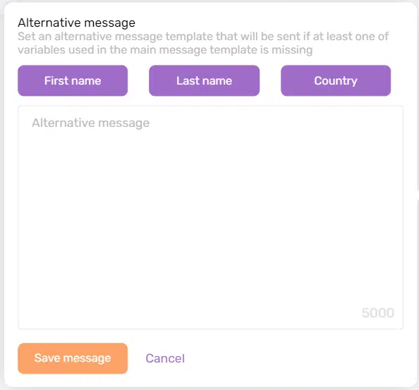 dripify 3 personalization variables example