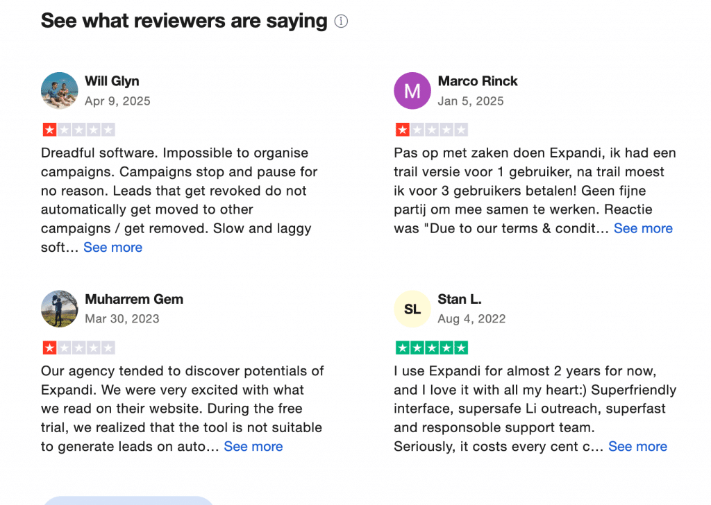 expandi different reviews