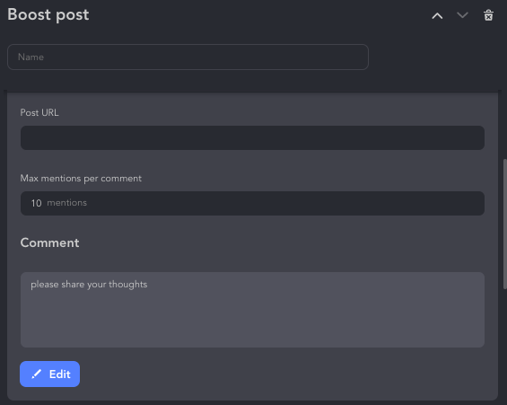 Linked Helper Boost Post Feature.