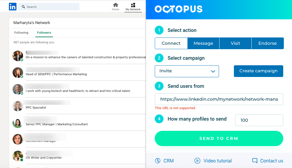 Octopus in action on LinkedIn