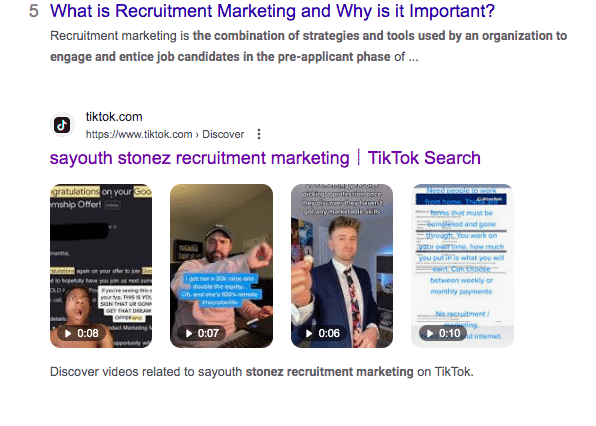 recruitment marketing on tiktok